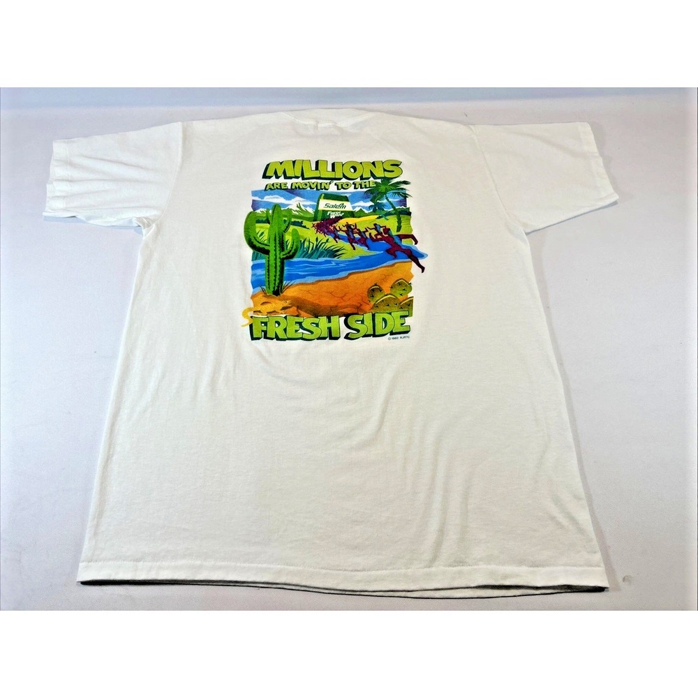 Vintage Salem Cigarettes Shirt Mens Size XL White 90s Fresh Side Made In USA Tee